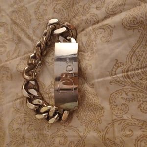 Authentic!Dior chunky silver bracelet!